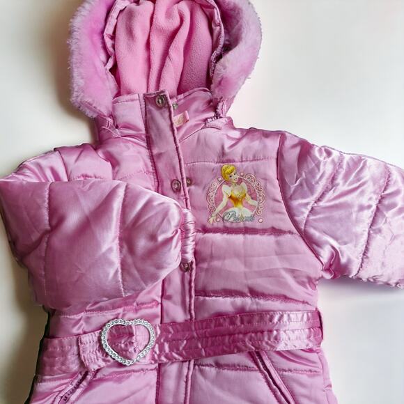 Disney Princess Puffer Coat 3T NWT